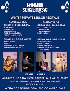 Annual Winter Private Lesson Recitals